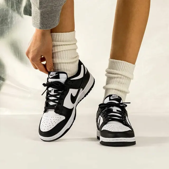 NIKE 耐吉】Nike Dunk Low WHITE BLACK 黑白熊貓大童休閒鞋CW1590-100