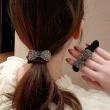 【JC Collection】韓國華麗水鑽蝴蝶結髮圈(黑、咖啡)