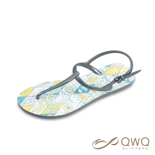【QWQ】女款防滑防水夾腳涼鞋 露台上的波麗 谷津玫瑰園 室外涼拖鞋 MIT(GIPL)