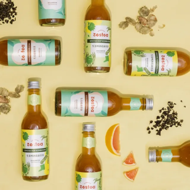 【Zestea Kombucha】生烏龍組合 300ML*12瓶(無添加、富含益生菌)