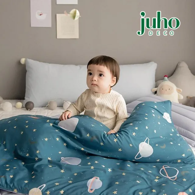 【韓國 Juho deco】兒童抗敏防蹣睡袋-銀河星空(睡袋 露營睡袋 幼兒園睡袋 保暖睡袋)