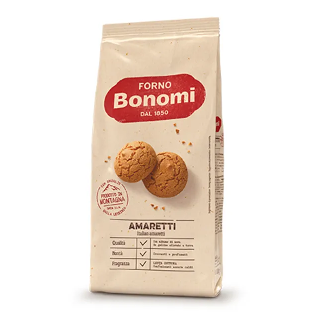 即期品【Bonomi白朗妮】義大利 杏仁酥500g(杏仁 義式甜點 小脆餅 效期20241231-)