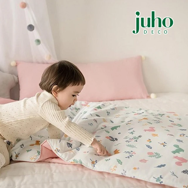 【韓國 Juho deco】兒童純棉睡袋-松鼠森林(睡袋 露營睡袋 幼兒園睡袋 保暖睡袋)