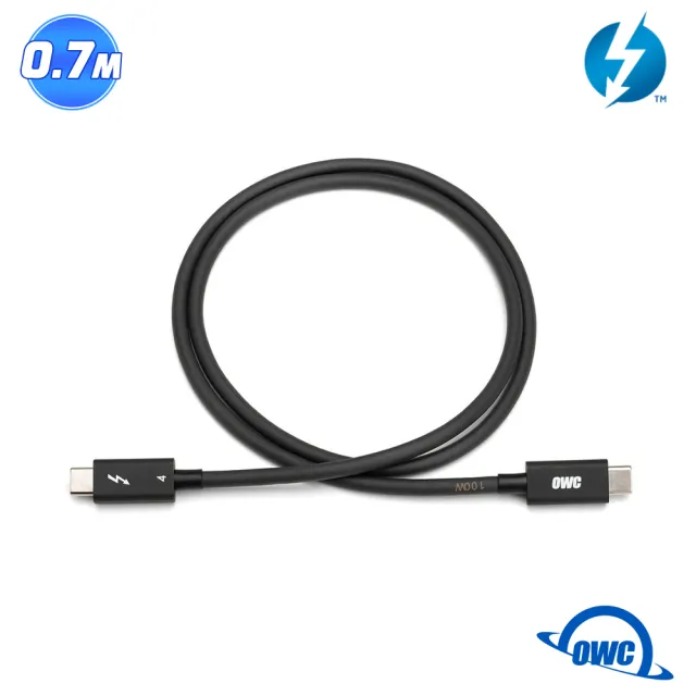 【OWC】Thunderbolt 4 線 - 0.7M(USB-C 40Gb/s 高速傳輸)