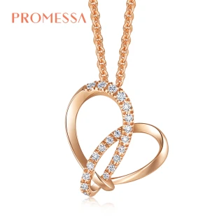 【PROMESSA】11分 同心結 18K玫瑰金鑽石項鍊