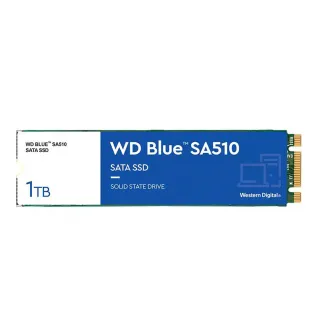 【WD 威騰】藍標 SA510 1TB M.2 2280 SATA SSD(讀：560MB/s 寫：530MB/s)