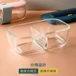 【小茉廚房】玻璃 分隔 密封式 便當盒(四色任選/800ml)