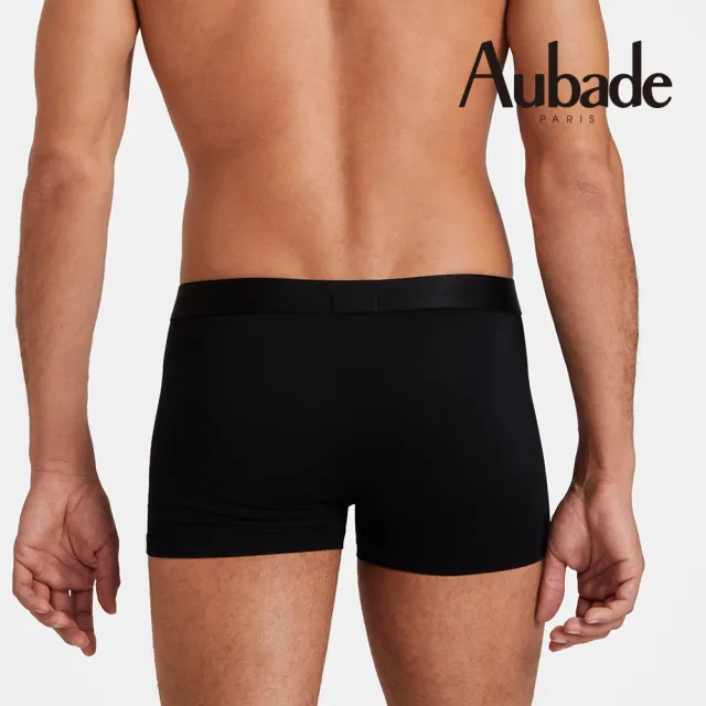 【Aubade】二件組長版頂級莫代爾棉 彈性四角男褲 平口褲(黑白-2212)