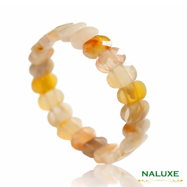 Naluxe 櫻花瑪瑙 開運手排(鑽面雕刻 粉彩焦糖色)