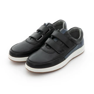 【CUMAR】時尚流行 貼心魔術貼休閒運動鞋(黑色)