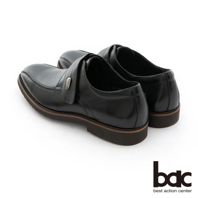 【bac】商務菁英 貼心魔術帶輕量紳士鞋(黑色)
