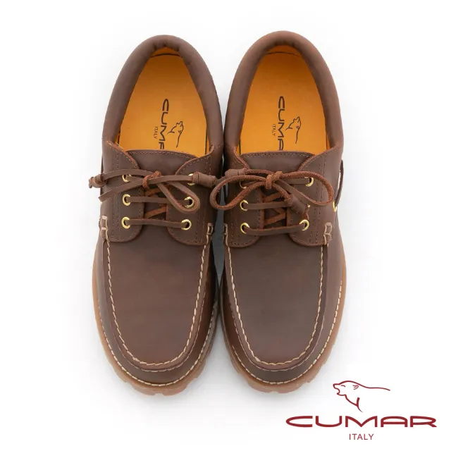 【CUMAR】時尚流行 實穿百搭經典雷根鞋(棕色)