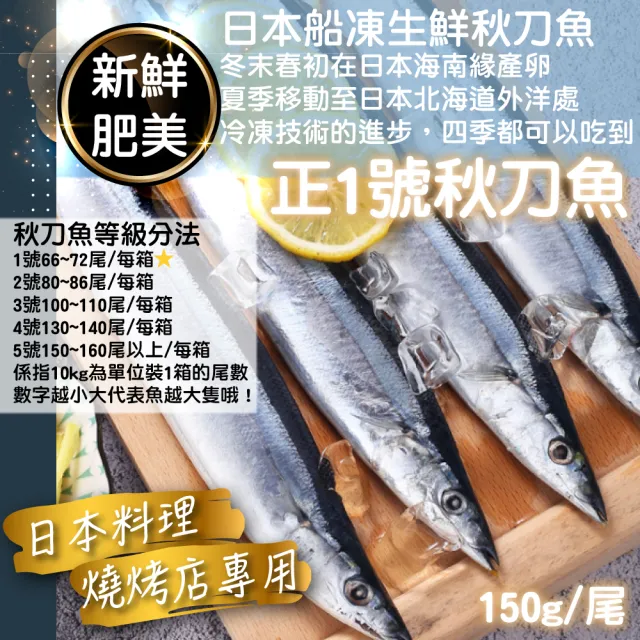 【一手鮮貨】【1號】臺灣野生秋刀魚(6包組/單包3-5隻)
