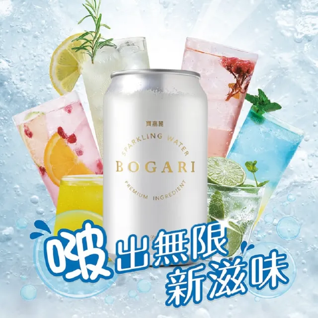 【BOGARI 開元食品】BOGARI 寶嘉麗氣泡水x2箱(24罐x330ml/箱)