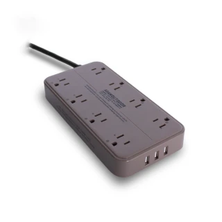 【ADAMOUTDOOR】8座USB延長線1.8M沙漠(ADPW-PS3813US)