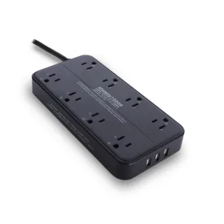 【ADAMOUTDOOR】8座USB延長線1.8M黑(ADPW-PS3813UBK)