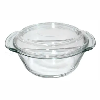 【台灣玻璃】微波烤箱 耐熱玻璃鍋1L(附蓋)