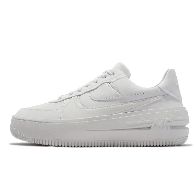 NIKE 耐吉】休閒鞋Wmns AF1 PLT AF ORM 女鞋純白全白解構厚底皮革經典