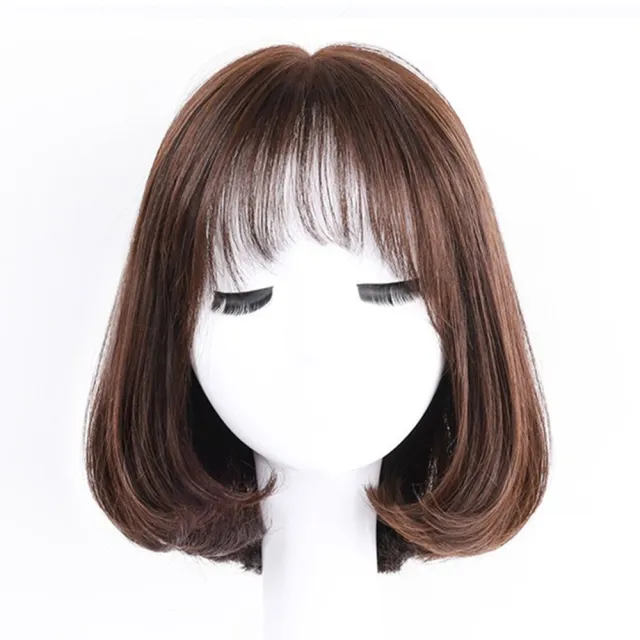 【米蘭精品】現貨+預購 女假髮整頂真髮透氣假髮片輕量假髮免打理隱形增髮整頂假髮(短髮蓬鬆內彎2色74ck6)