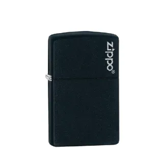 【Zippo】黑烤漆Zippo Logo 大 打火機(218ZL)