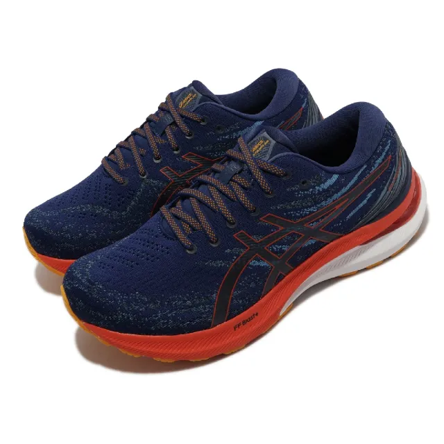 【asics 亞瑟士】慢跑鞋 GEL-Kayano 29 藍 橘紅 男鞋 支撐型 緩震 運動鞋 亞瑟膠 亞瑟士(1011B440401)
