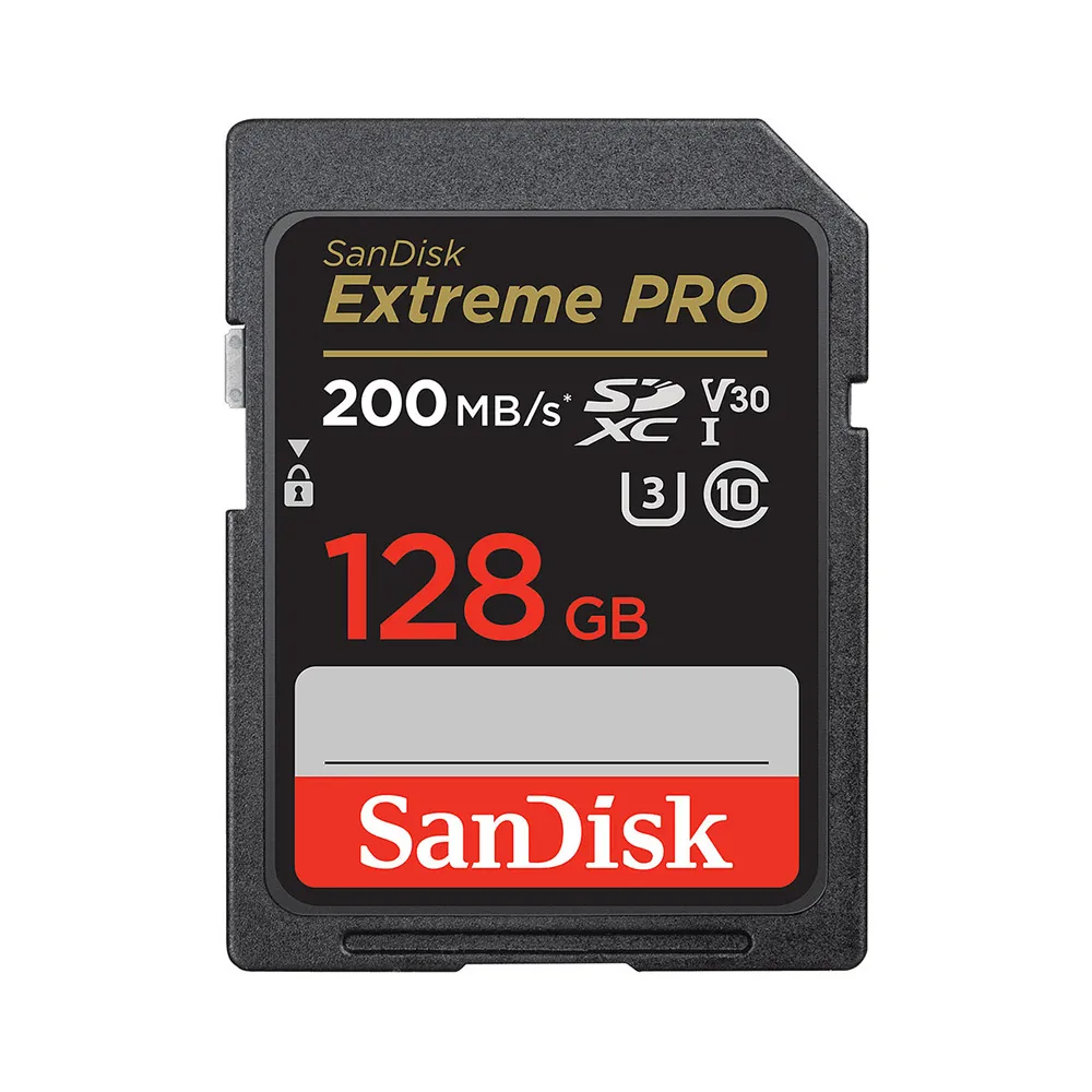 【SanDisk 晟碟】128GB 200MB/s Extreme Pro SDXC SD UHS-I V30 U3 記憶卡(平輸)