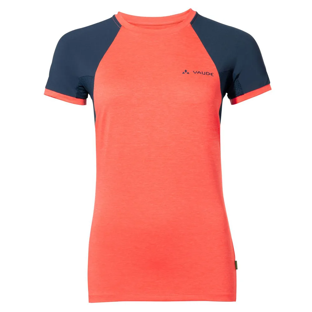 【VAUDE】女款吸濕排汗透氣短袖T恤(VA-42705橘紅/彈性輕量/休閒旅遊/登山健行)