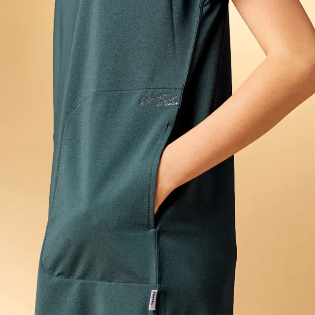 【ST.MALO】美國專利銀纖維IONIC+法式舒沁抗菌洋裝上衣-2205WD(石灰綠/深海藍)