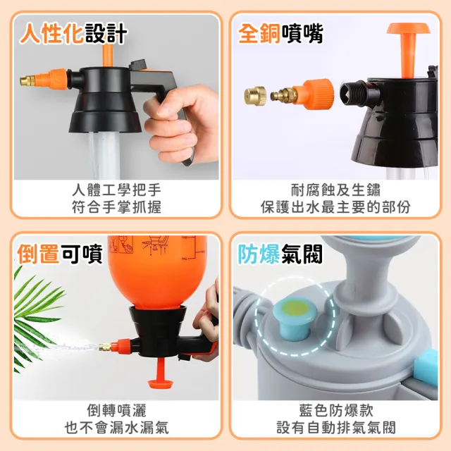 【指選好物】氣壓式噴壺(園藝澆花/灑水壺/噴水器/澆花器/清潔噴壺)