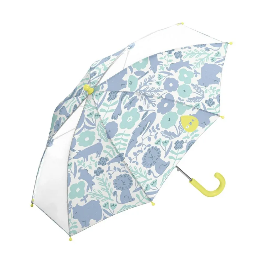 【w.p.c】日本Wpc. 兒童雨傘 透明視窗 安全開關傘(W067 動物奇緣)