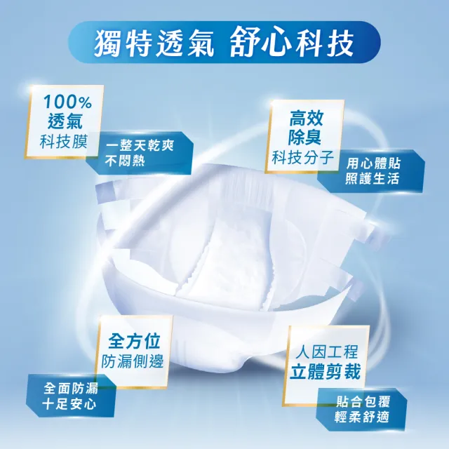 【iD怡大】黏貼型紙尿褲 日用型超導吸收棉柔L-15片x6包-箱購(歐洲原裝進口成人紙尿褲)
