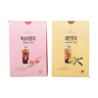 【SWEET PAGE】韓國冰茶系列 兩口味任選 10包/盒(檸檬冰茶/水蜜桃冰茶/水果紅茶)