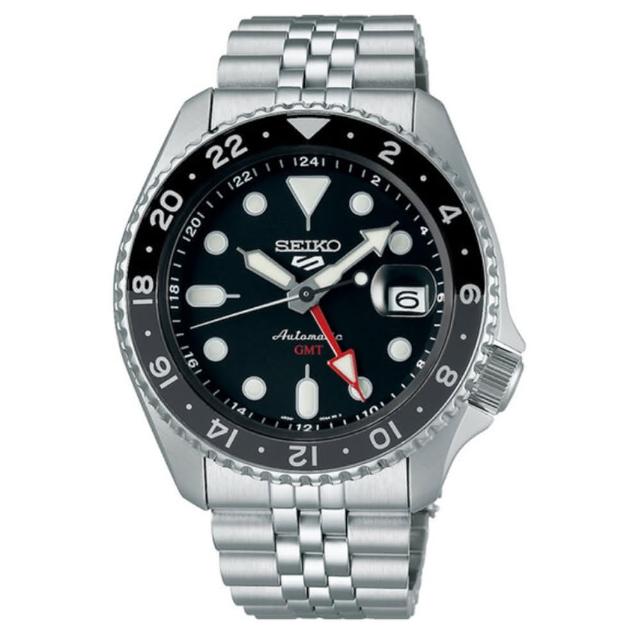 【SEIKO 精工】Seiko 5 Sports GMT雙時區 機械錶 男錶 送禮 禮物 推薦_SK028(SSK001K1/4R34-00A0D)