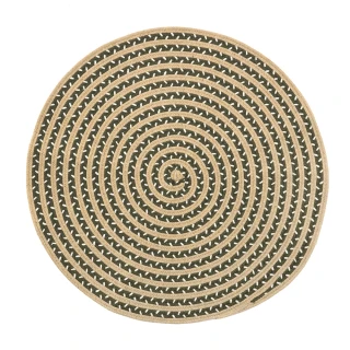 【HOLA】繩編地毯150x150 米綠