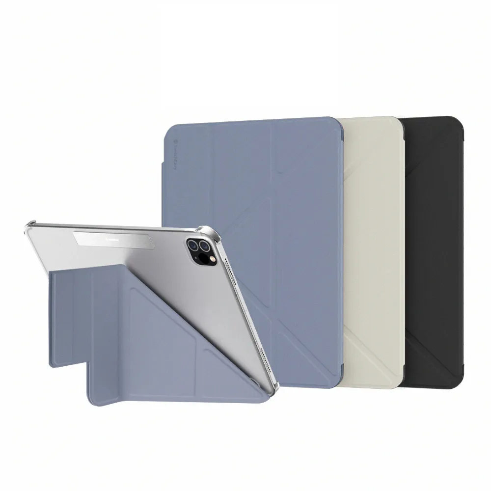 【SwitchEasy 魚骨牌】iPad Pro 11吋/Air 10.9吋 Origami Nude 多角度透明保護殼(支援2022 iPad Pro)