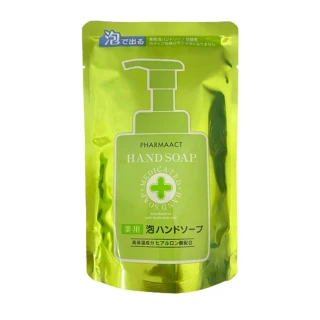 【日本 熊野油脂】KUMANO PharmaACT 泡沫洗手乳 補充包 200ml(泡沫慕斯)