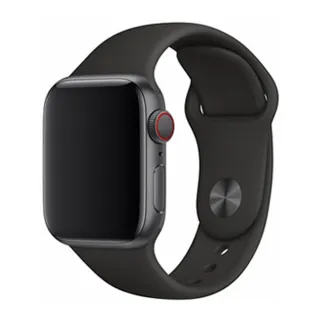 【DEVIA】Apple Watch 矽膠錶帶42/44/45/49mm共用款-黑色(此為加長版 加量不加價)