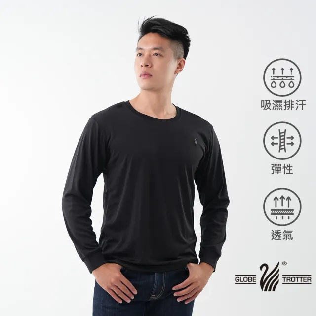 【遊遍天下】MIT台灣製男款抗UV防曬涼感吸濕排汗機能長袖圓領衫GL2002(S-5L)
