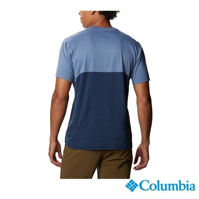 【Columbia 哥倫比亞 官方旗艦】男款-Omni-Shade UPF50酷涼快排短袖上衣(UAE08090 / 2022年春夏商品)
