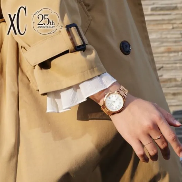 【CITIZEN 星辰】xC 亞洲限定 田馥甄 廣告款 鈦金屬電波女錶 石英錶36mm(CB1107-58A)