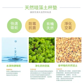 【收納王妃】柴語錄 海軍系列 硬式珪藻土 杯墊  吸水墊  4入/組(尺寸:10x10x0.9cm)
