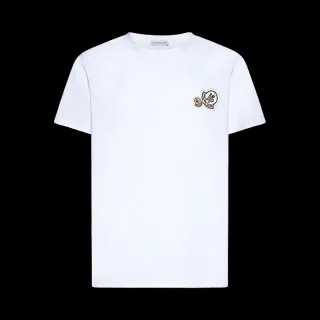【MONCLER】男款 品牌雙LOGO 短袖T恤-白色(S號、M號、L號、XL號、XXL號)