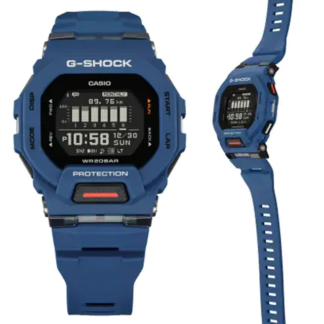 【CASIO 卡西歐】G-SHOCK 手機藍牙連線功能計步多功能運動錶 電子錶 雙11 送禮(GBD-200-2/速)