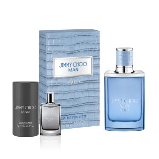 【JIMMY CHOO】活力海洋男性淡香水50ml(贈隨機體香膏75g+小香乙瓶.專櫃公司貨)