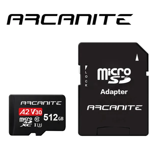 【ARCANITE】512GB MicroSDXC U3 V30 A2 記憶卡