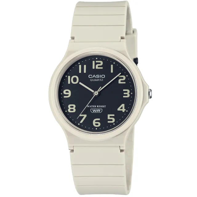 【CASIO 卡西歐】卡西歐薄型石英錶-米白(MQ-24UC-8B) 雙11