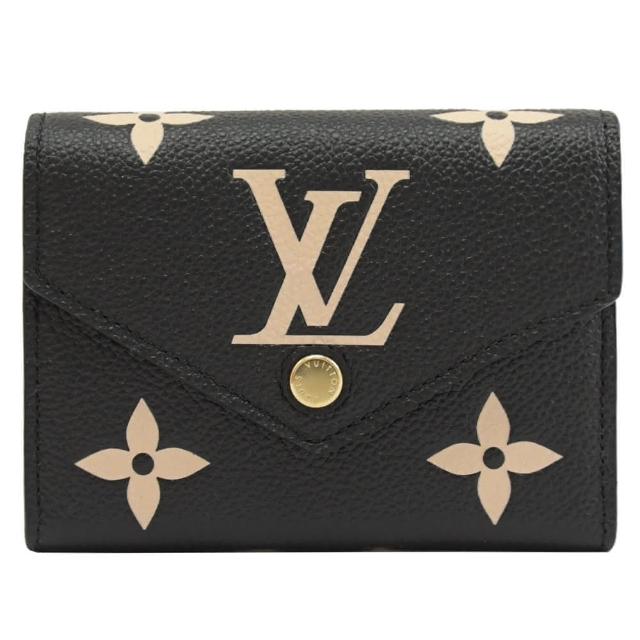 【Louis Vuitton 路易威登】LV M80968 VICTORINE 經典印花壓紋牛皮三折零錢短夾(現貨)