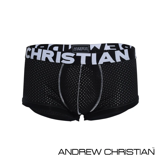 Andrew Christian FlashLift Mesh Boxer-透視網眼男四角褲 黑色