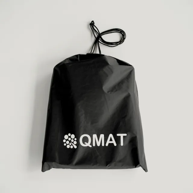 【QMAT】台灣製 5mm方折瑜珈墊(附收納袋 折疊瑜珈墊 旅行墊 運動墊)