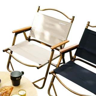 【外出趣】CLS-Nobana 超輕量鋁合金木紋摺疊椅(戶外摺疊椅  單人加寬折疊椅 原木風 野餐 陽台 露營美學)